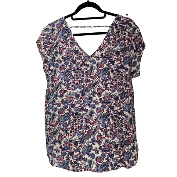 DR2 Paisley Print V-Neck Top M - Picture 7 of 7